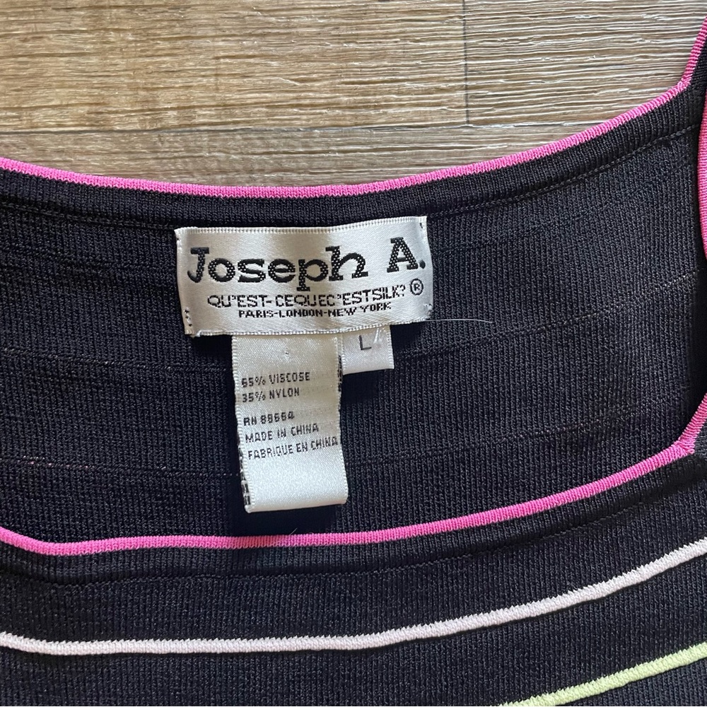 Joseph Black Knit Tank with Multicolor Stripes - Picture 7 of 7